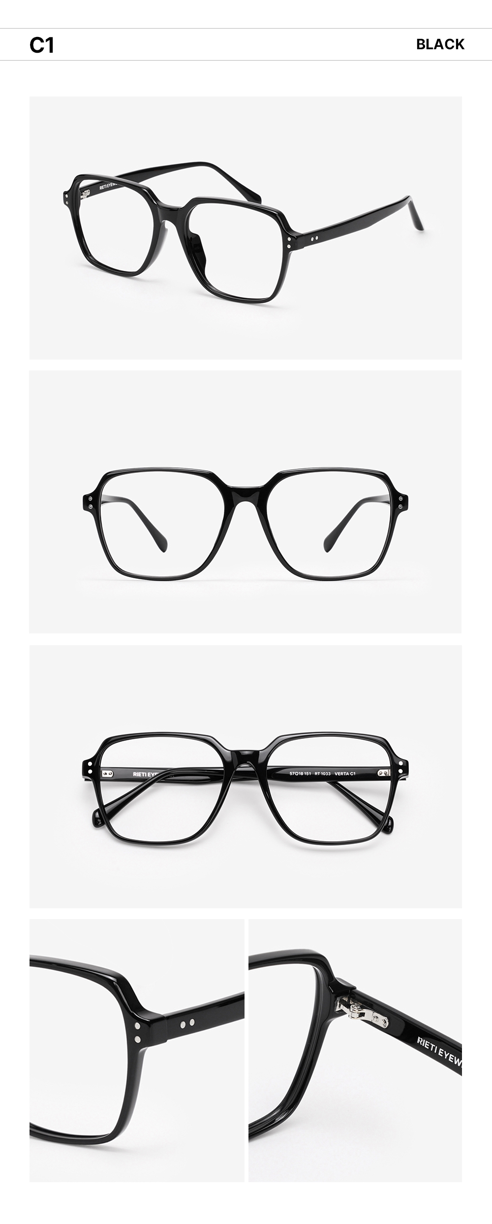 RIETI VERTA SUNGLASSES - 3 COLORS C1 BLACK