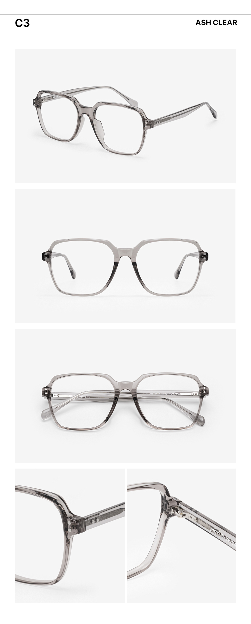 RIETI VERTA SUNGLASSES - 3 COLORS C3 CLEAR