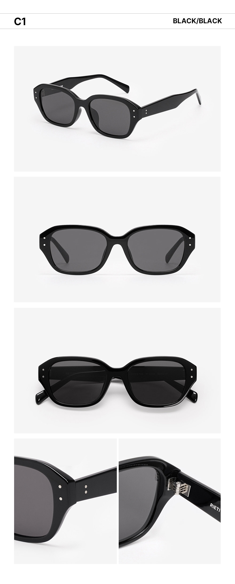 RIETI ENZO SUNGLASSES - 2 COLORS C1 BLACK