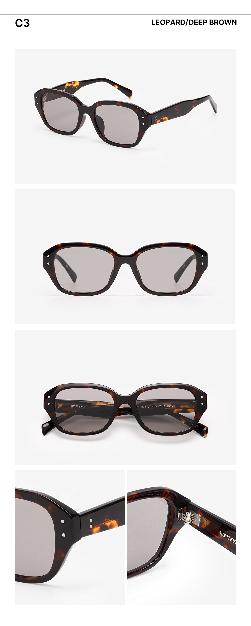 RIETI ENZO SUNGLASSES - 2 COLORS C3 LEOPARD